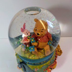 Winnie the Pooh Woodcut Musical Snow Globe Disney